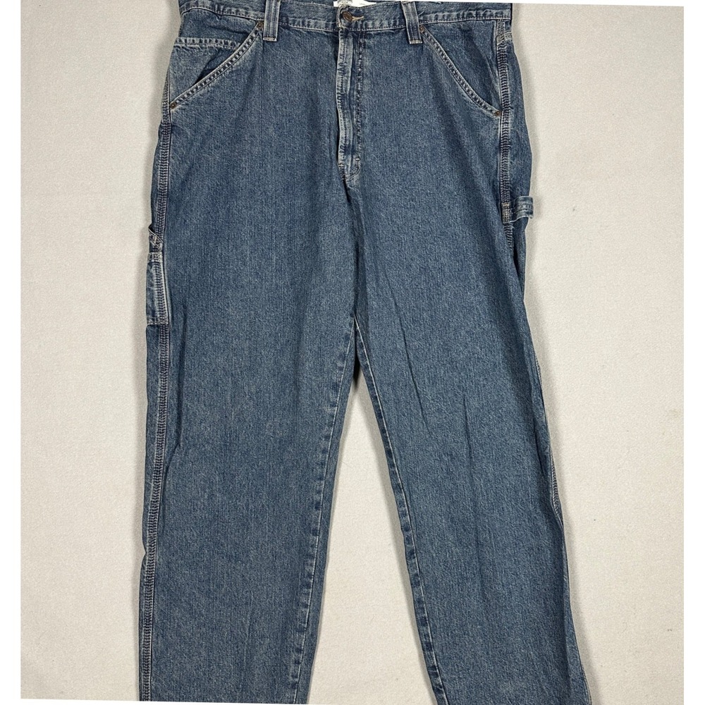 Signature by Levi Strauss Jeans Mens 40X32 Carpenter Blue Relaxed Workwear Denim